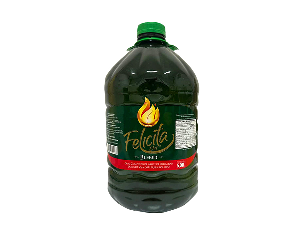 AZEITE GRANDE COMPOSTO 40% OLIVA 30% GIRASSOL E 30% SOJA FELICITÁ  5,01 L (CX 4 GL)